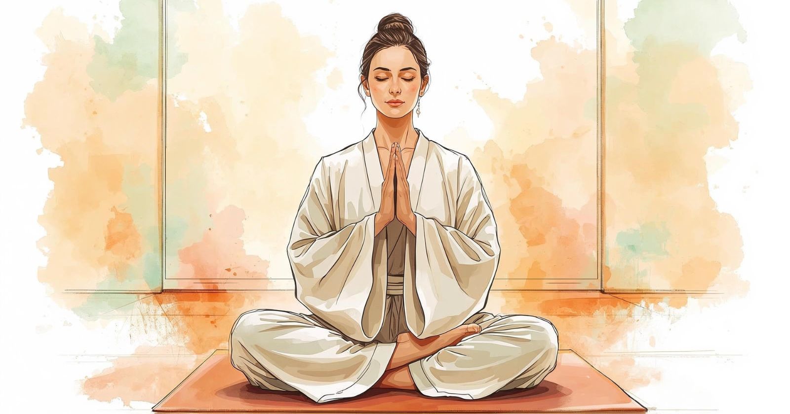 donna seduta in meditazione