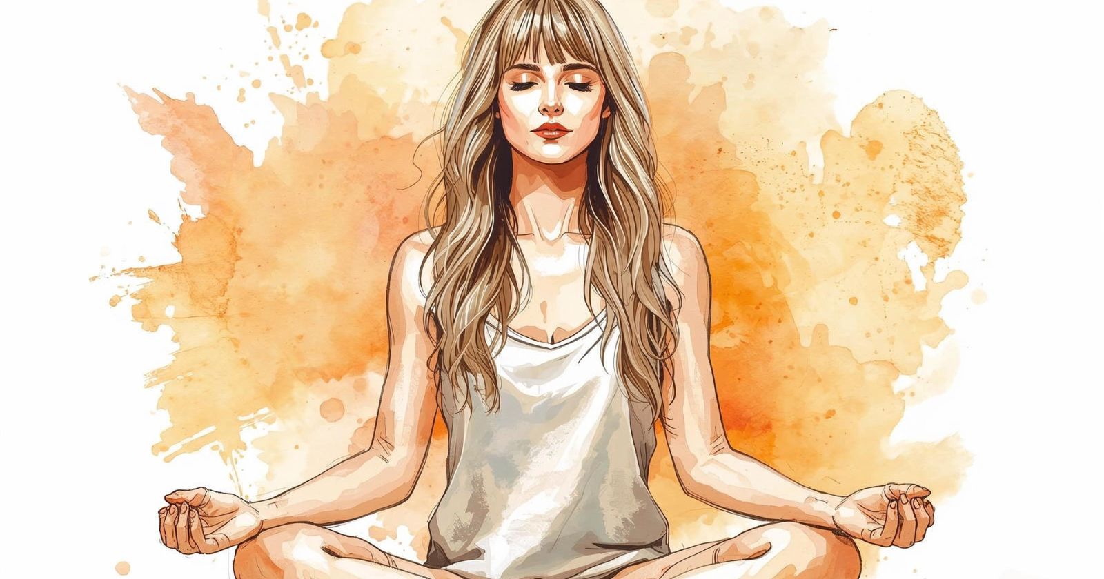 una giovane ragazza seduta in meditazione