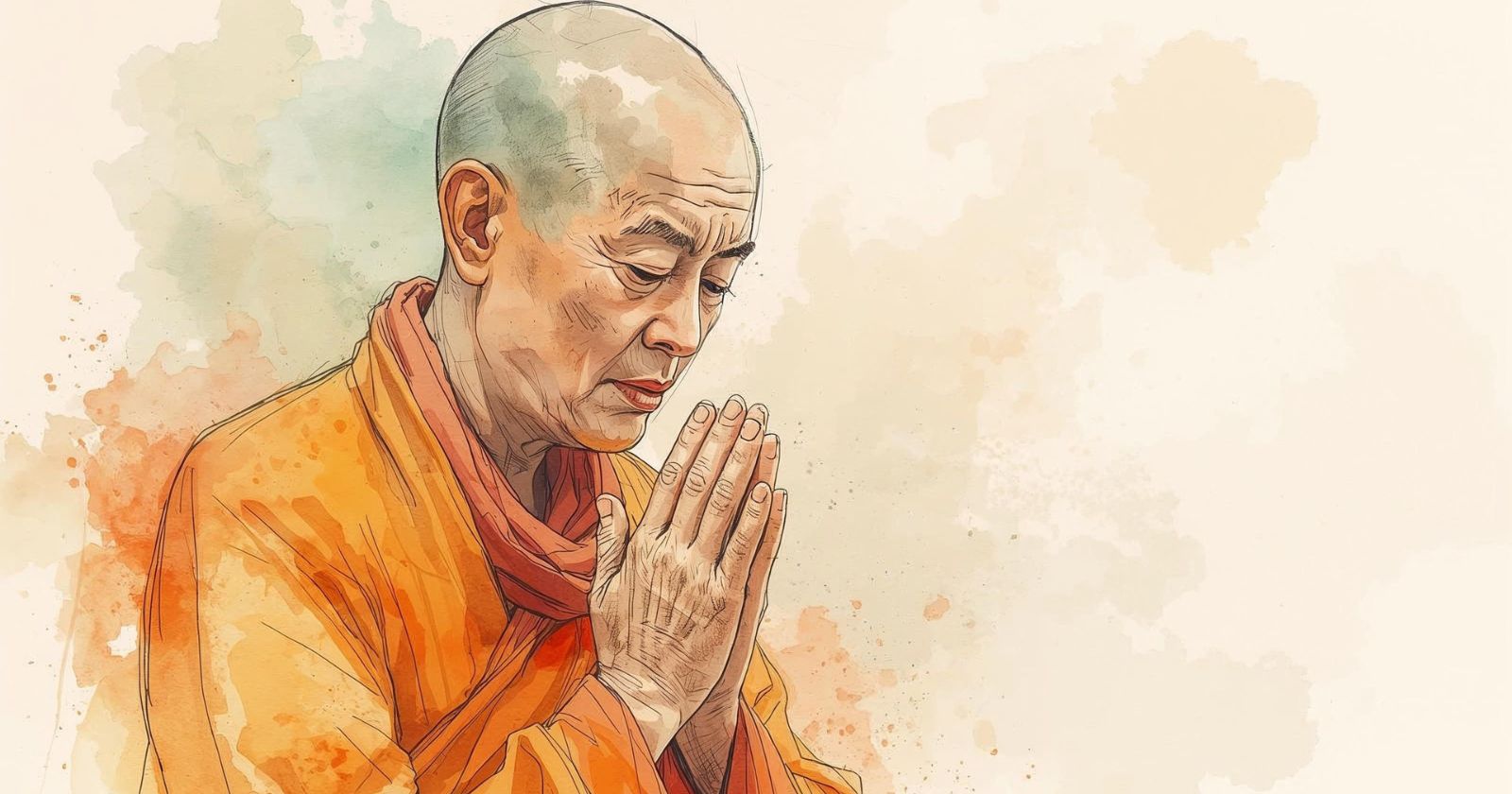 monaco buddista canta mantra