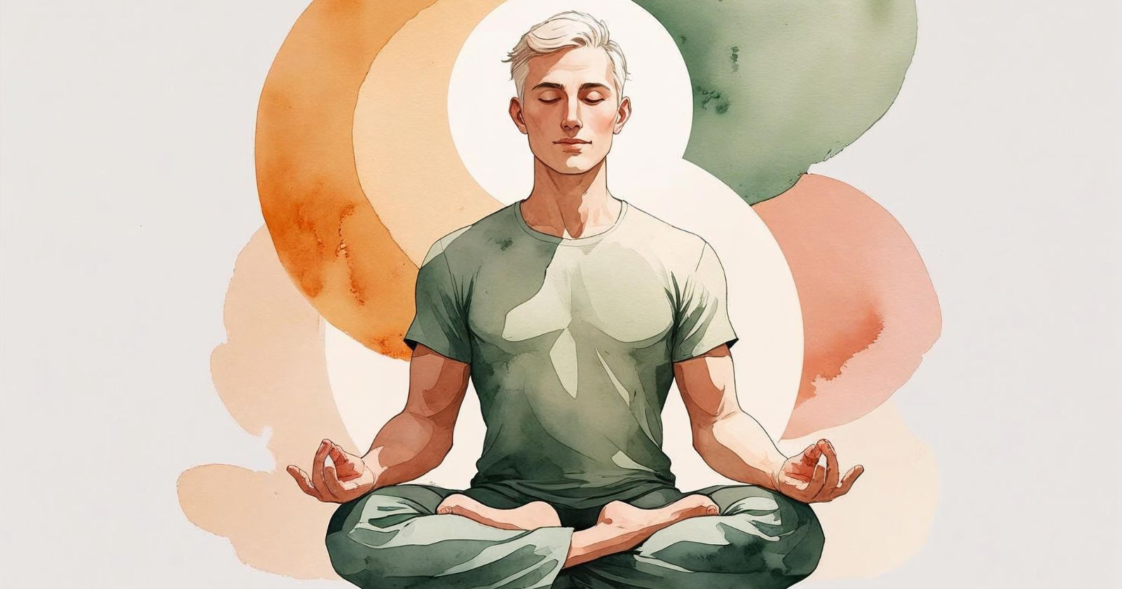 uomo seduto in padmasana, la posizione del loto