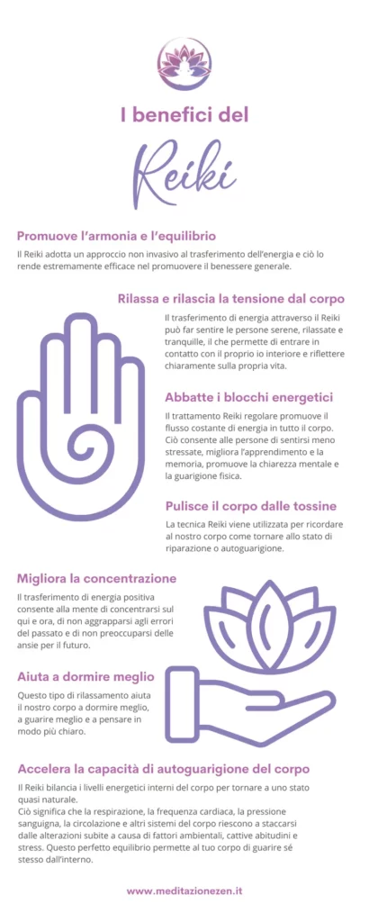 infografica benefici reiki