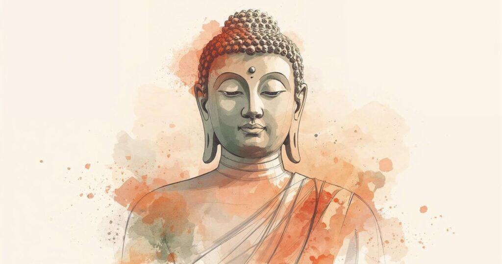 Statua di Buddha in meditazione, simbolo di pace e consapevolezza spirituale.