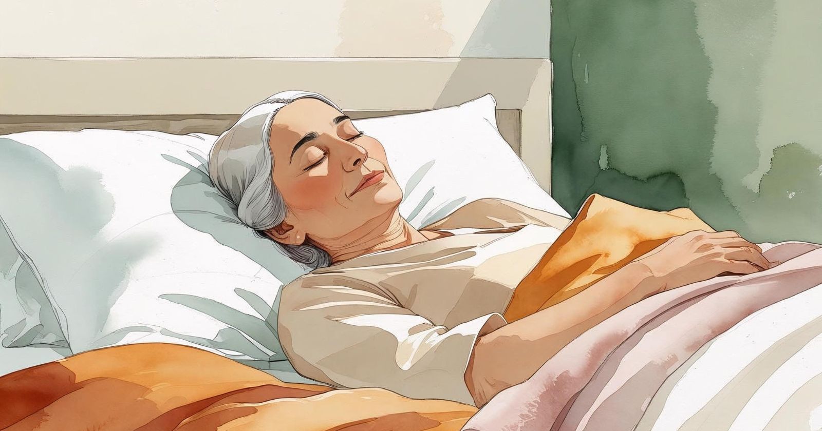 donna nel letto rilassata