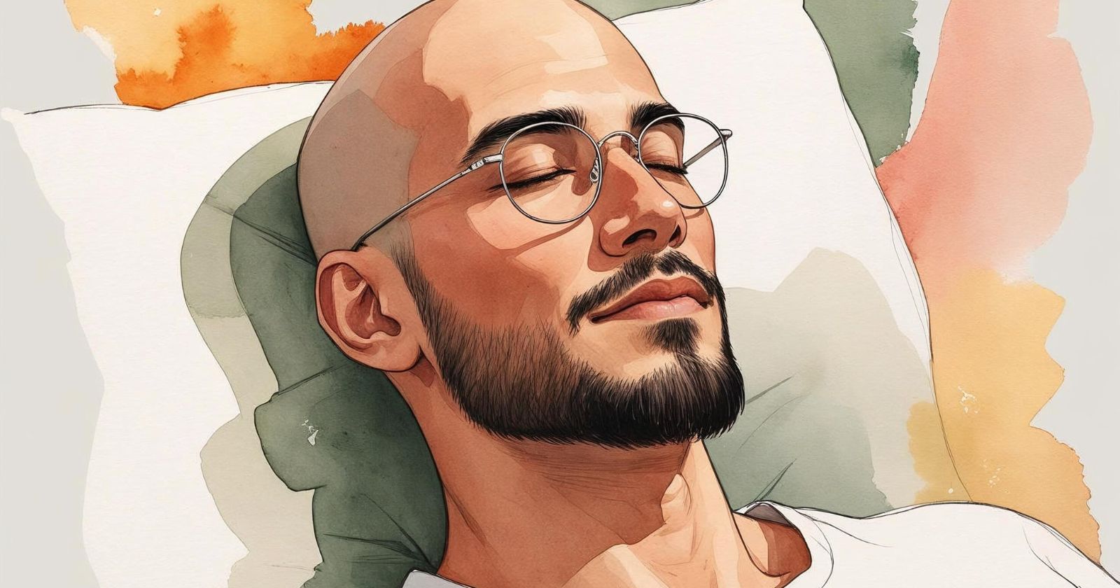 volto di un uomo che si rilassa