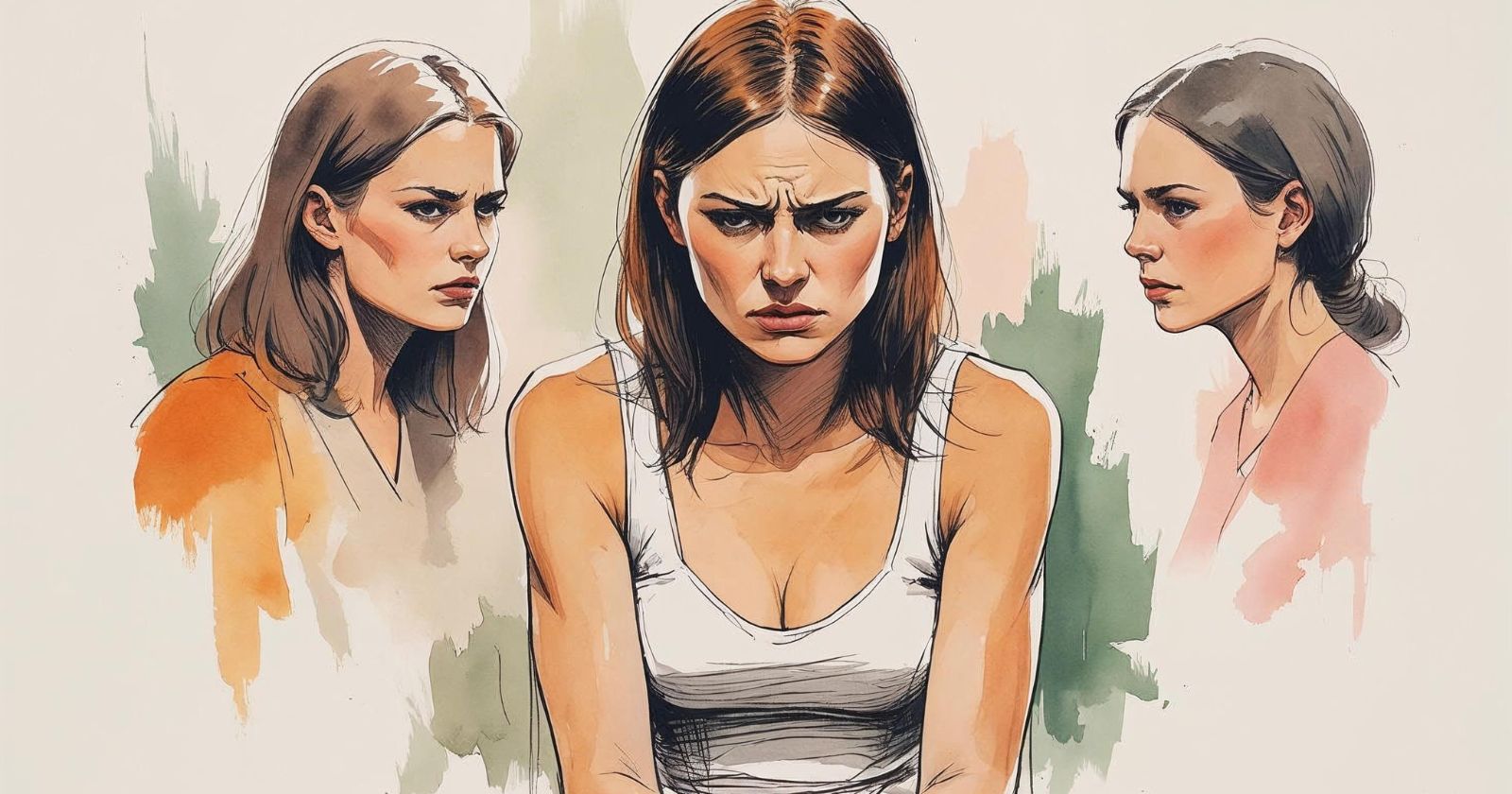 una donna che si sente giudicata dagli altri