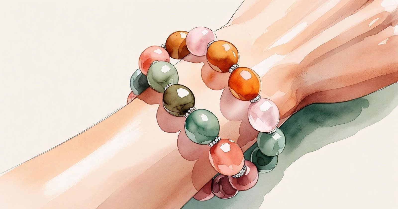 un bracciale fatto di cristalli