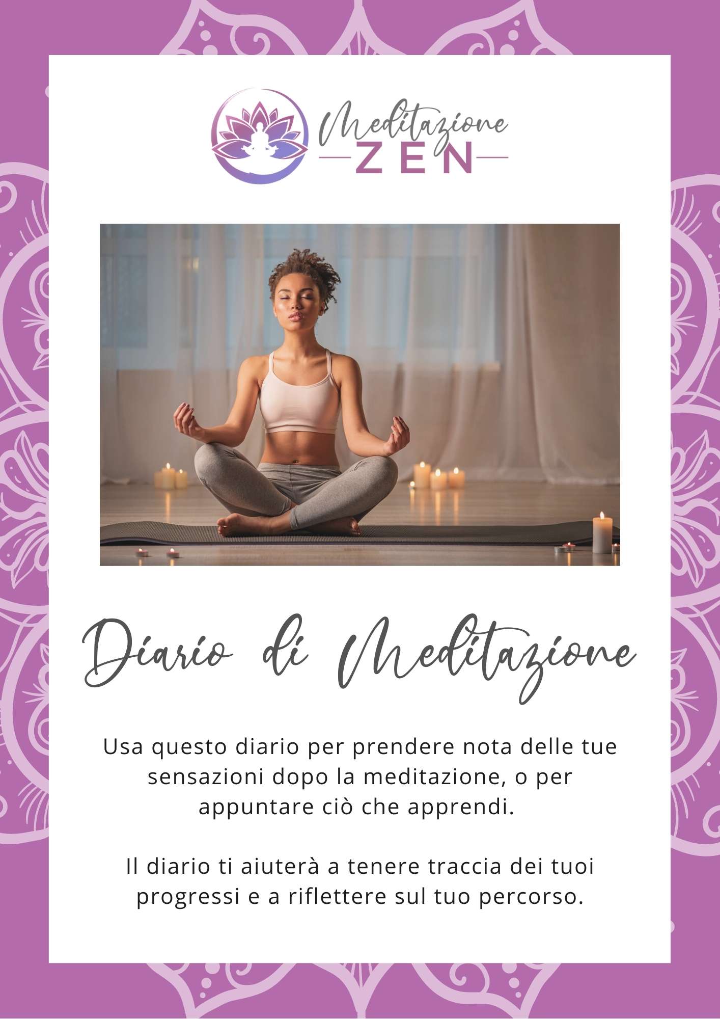 Diario di meditazione da stampare