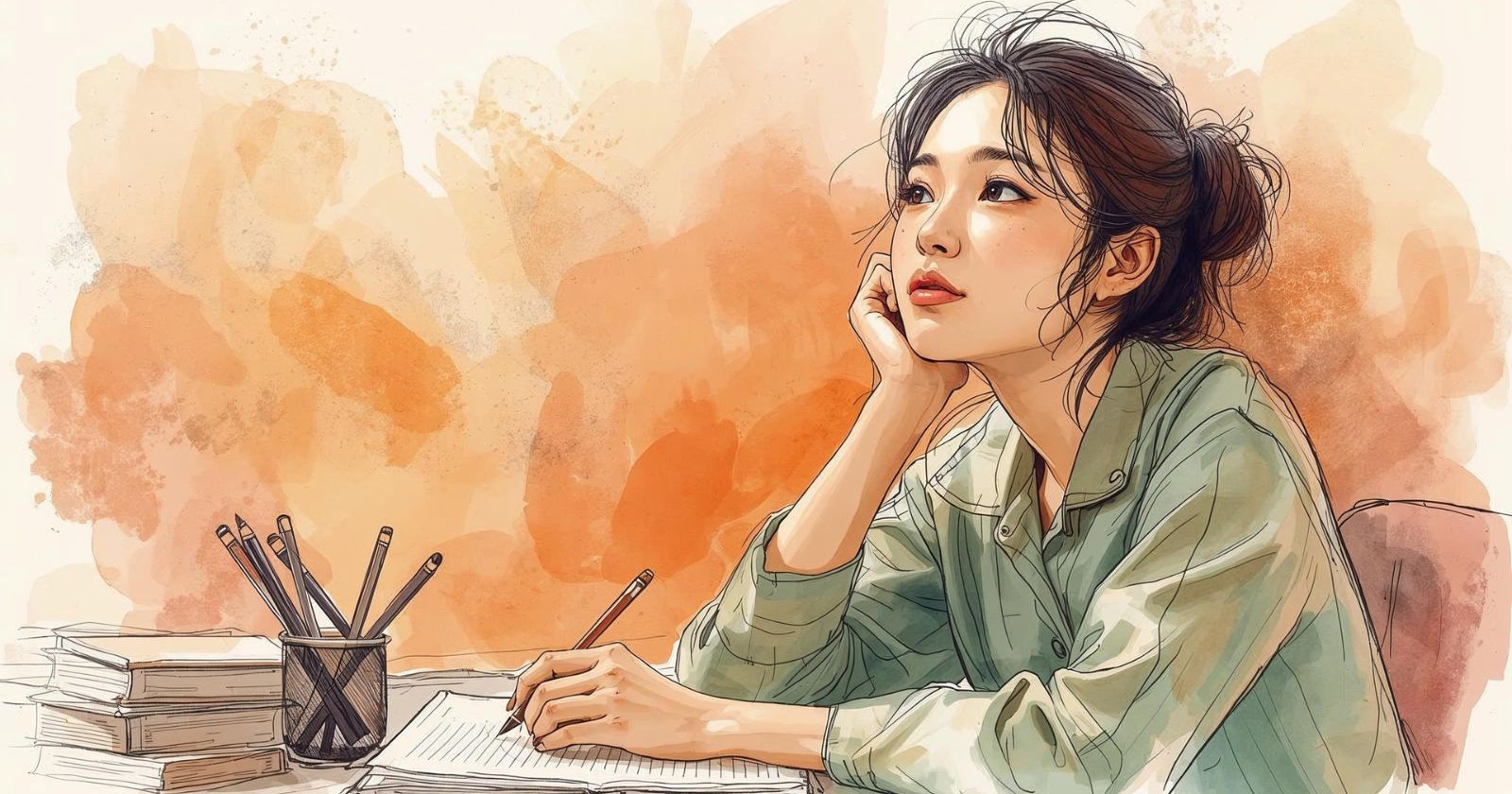 ragazza sogna a occhi aperti