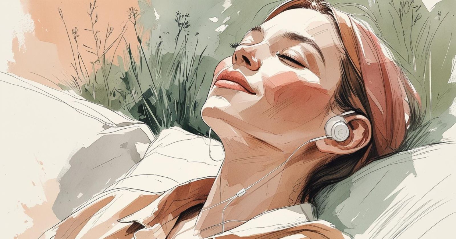 donna rilassata ascolta musica