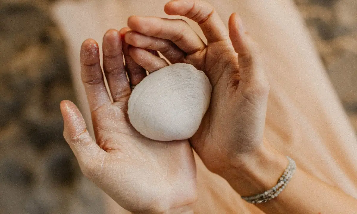 conchiglia tra due mani femminili