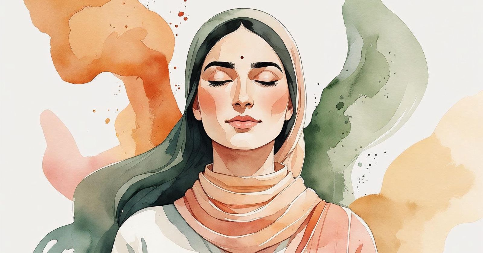 primo piano di una donna rilassata e felice