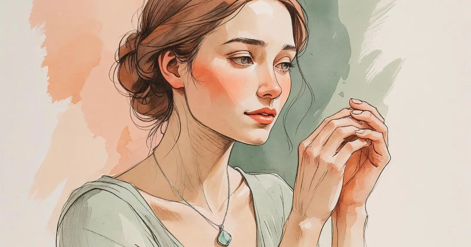 donna con lo sguardo nostalgico