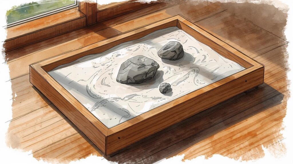 mini giardino zen da scrivania