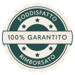 Immagine di un badge di garanzia soddisfatto e rimborsato.
