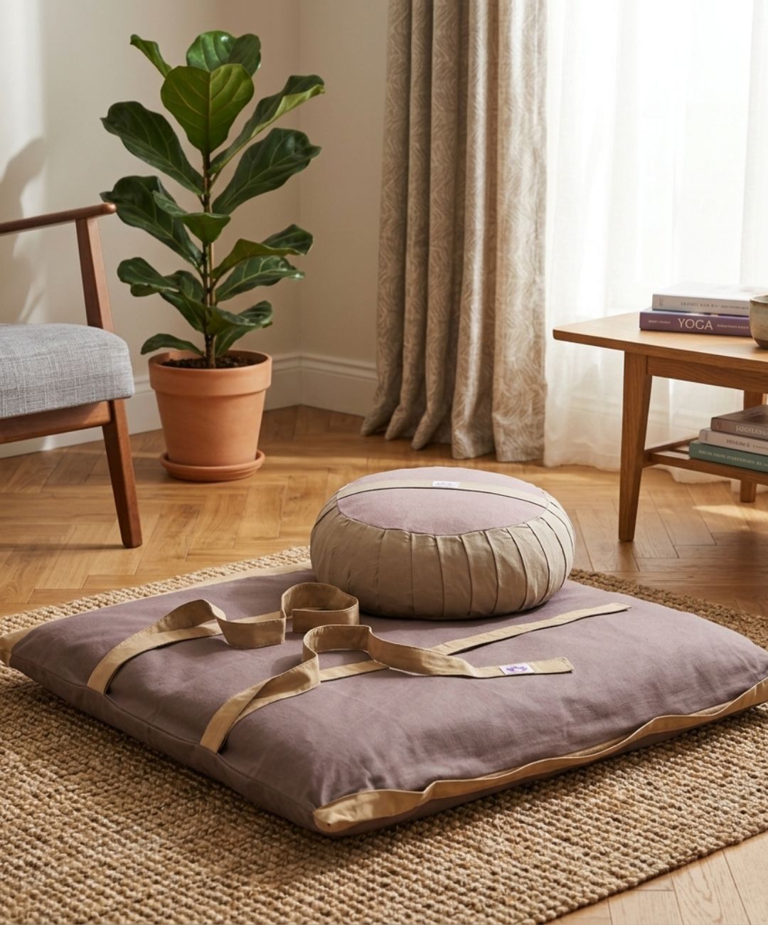 set da meditazione con zafu e zabuton